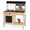 Mud Kitchen Playset Kids Play Kitchen Outdoor with 2 Removable Sinks-Natural